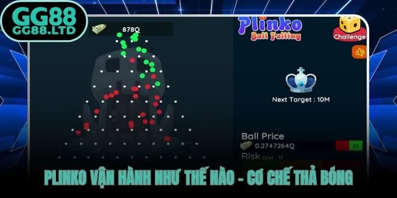 Cơ chế Plinko và hành trình bóng qua lưới chốt peg ngẫu nhiên